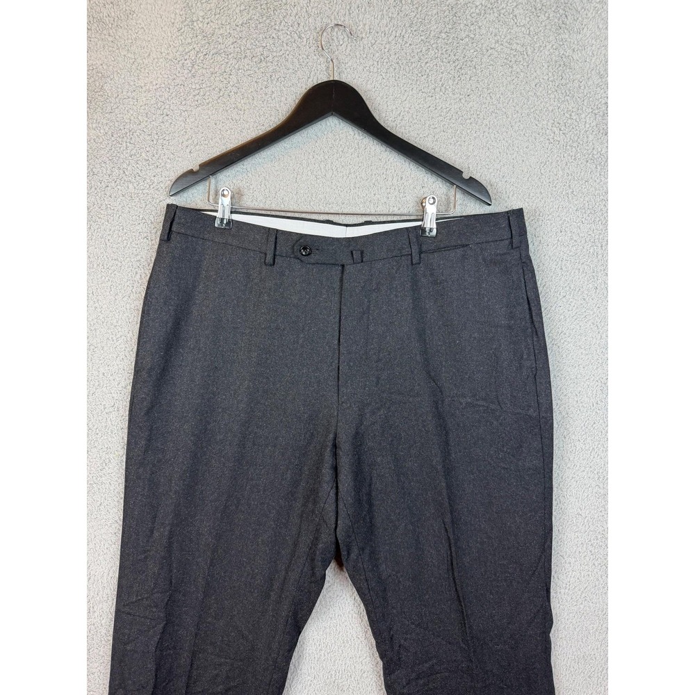 Incotex Dress Pants Mens 42x31 Gray Wool Flannel Flat Front Super 120s Office
